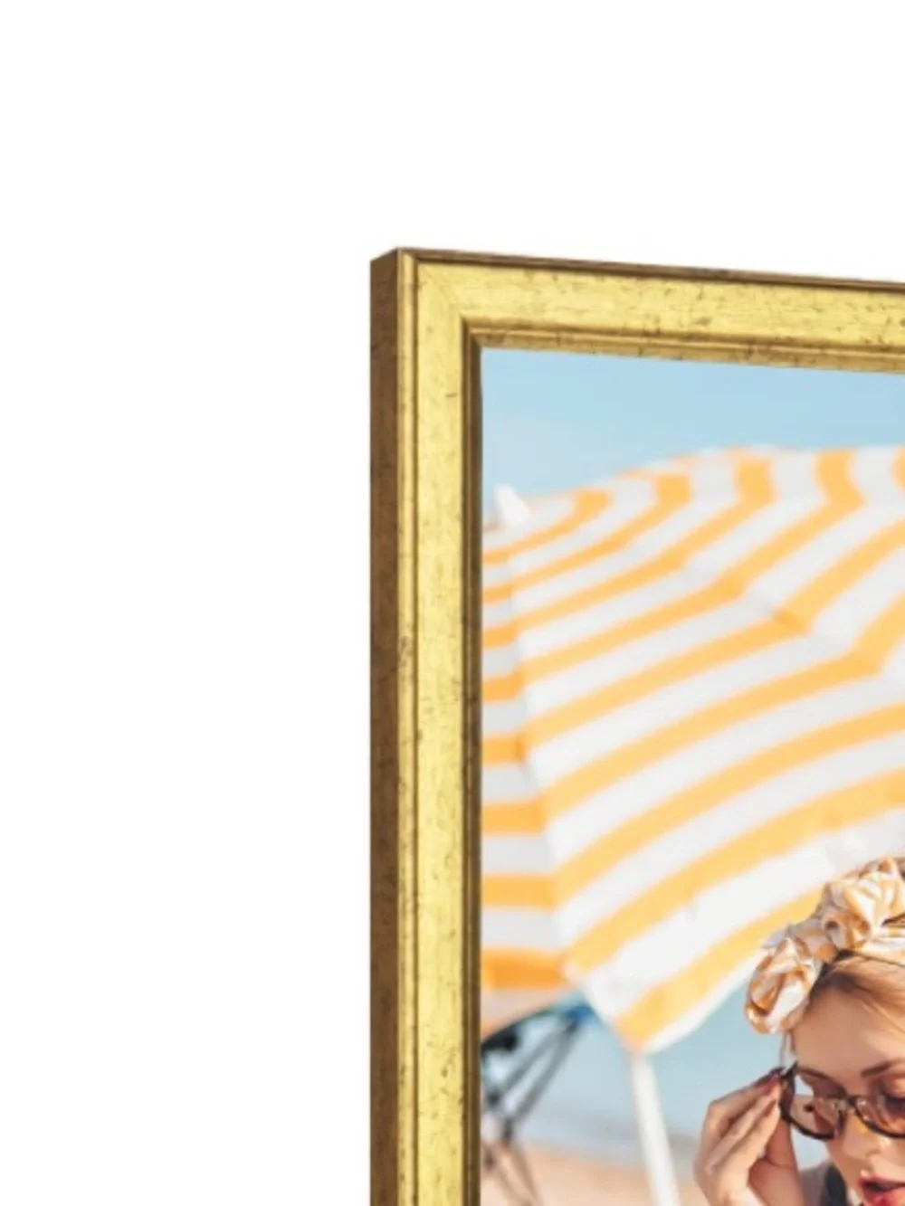 Gold Wood Rectangular Picture Frame Portrait or Landscape 12x16”